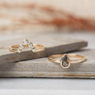 Perry - Salt & Pepper Diamond Ring - Kat Cadegan