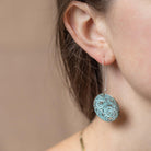 Plume Disc Earrings | Large - Kat Cadegan