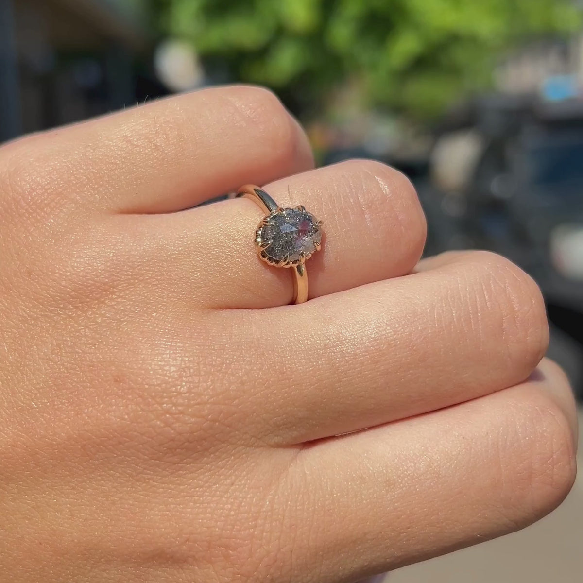 Amira salt and pepper ring ready to ship