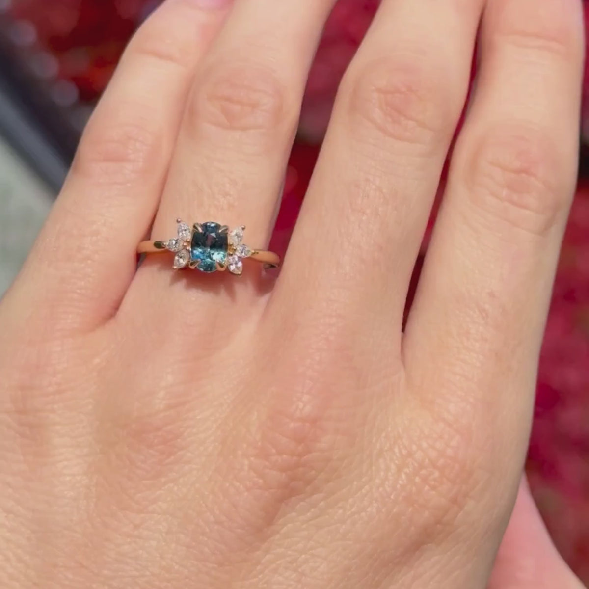 Ready to Ship - Annabella - Montana Sapphire - Kat Cadegan Jewellery
