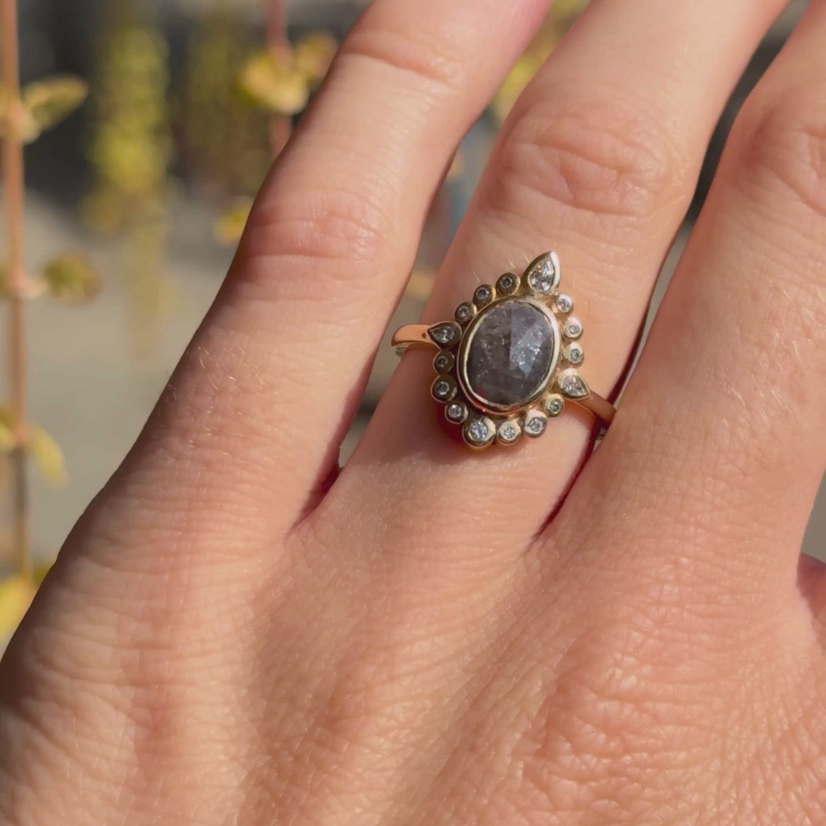 Video of the Charlotte one of a kind ring