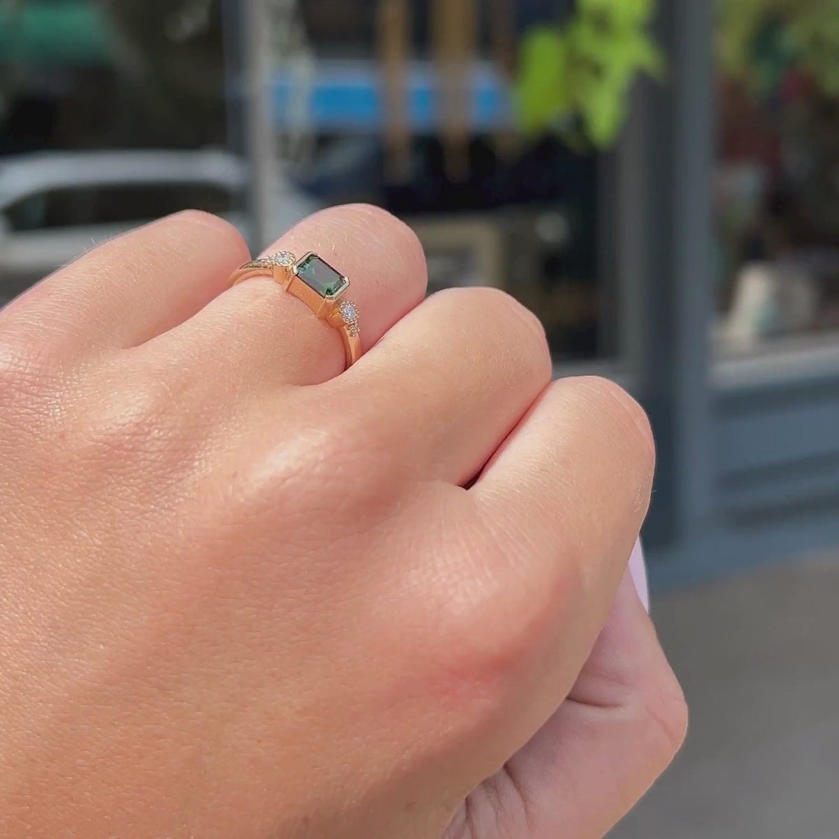 One of a kind Tula Sapphire ring on hand 
