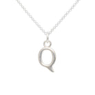 Silver necklace with a unique pendant on a white background