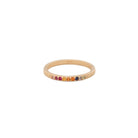 Rainbow Sapphire 14k Gold Band - Kat Cadegan Jewellery