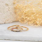 Rainbow Sapphire 14k Gold Band - Kat Cadegan Jewellery