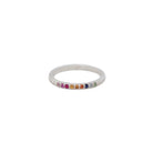 Rainbow Sapphire Silver Band - Kat Cadegan Jewellery