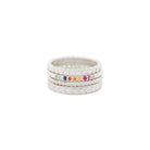 Rainbow Sapphire Silver Band - Kat Cadegan Jewellery