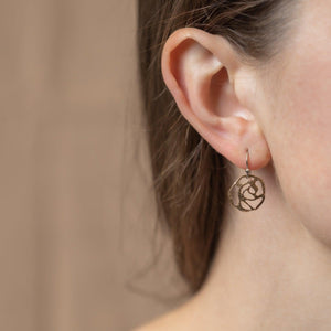 Rose cut out Earrings | Small - Kat Cadegan