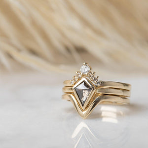 Salt & Pepper Diamond Engagement Ring - Kat Cadegan