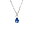 sterling silver birthstone pendant sapphire