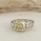 Kat Cadegan custom ring. White gold, 5 diamonds.