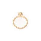 Solenne 14k gold diamond ring, side profile - Kat Cadegan