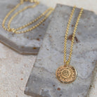 Sunflower Pendant | 14k gold - Kat Cadegan