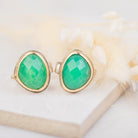 Sybil - Chrysoprase ring with diamond - Kat Cadegan Jewellery