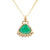 Zarin - Emerald & Diamond 14k gold Pendant - Kat Cadegan